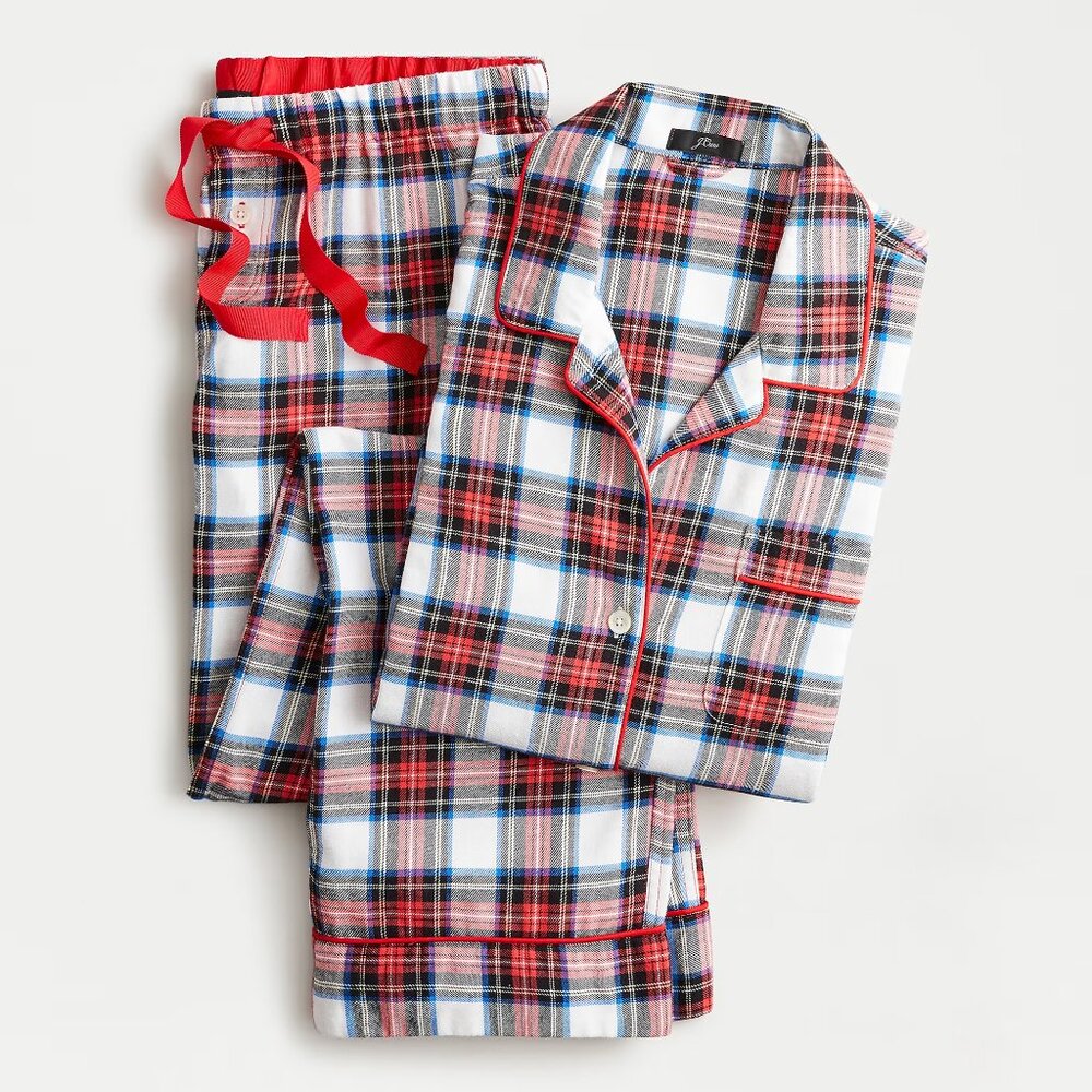 NWT Flannel Pajama set in Red and white-out Tartan Plaid Size XL